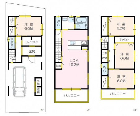 B号地建物参考プランです
