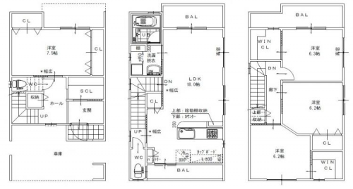 D号地間取り図です。